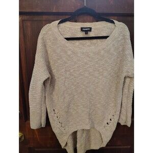 Express Beige Cable Knit Sweater Size Small
